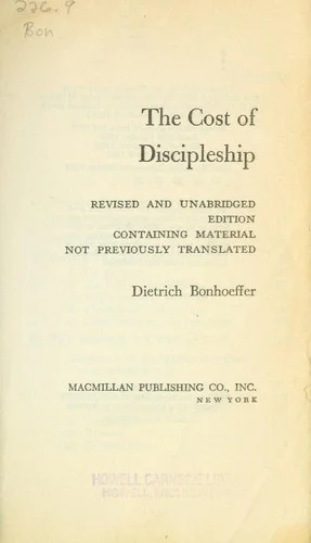 Cover of The cost of discipleship