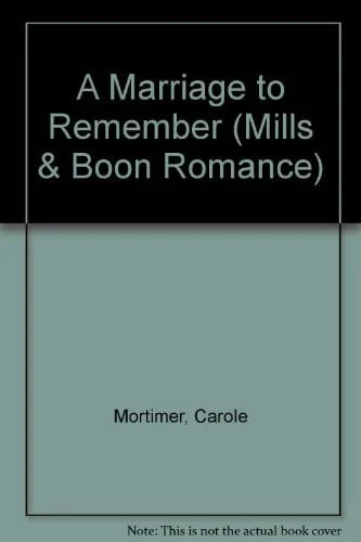 Cover of A Marriage to Remember