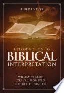 Cover of Introduction to biblical interpretation