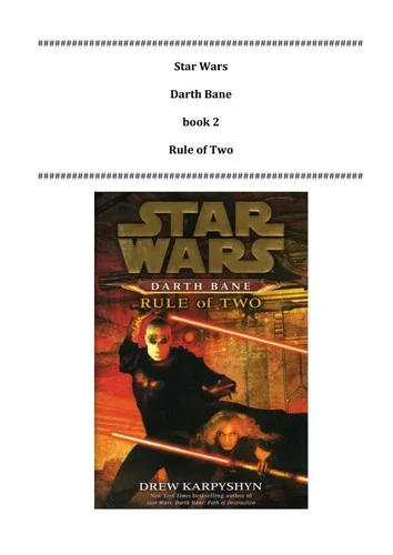 Cover of Darth Bane: Rule of Two (Star Wars: Darth Bane, #2)