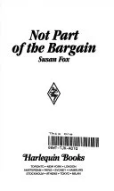 Cover of Not Part of the Bargain