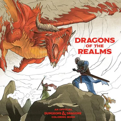 Cover of Dragons of the Realms: An Official Dungeons & Dragons Coloring Book