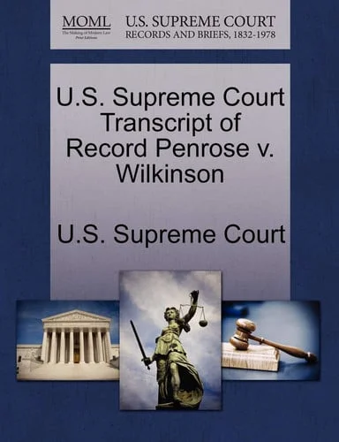 Cover of U.S. Supreme Court Transcript of Record Penrose v. Wilkinson