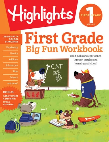 Cover of First Grade Big Fun Workbook 256-Page Activity Workbook for First Graders, Vocabulary, Math, Science and More