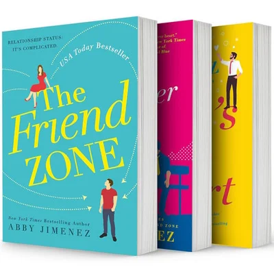Cover of Friend Zone Series, Collection Set of 3 Books. the Friend Zone, the Happy Ever after Playlist and Life's Too Short by Abby Jimenez