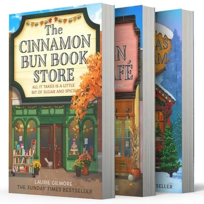Cover of Dream Harbor Vol. 1-3, Collection 3 Books Set, the Pumpkin Spice Café, the Cinnamon Bun Book Store, the Christmas Tree Farm, by Laurie Gilmore