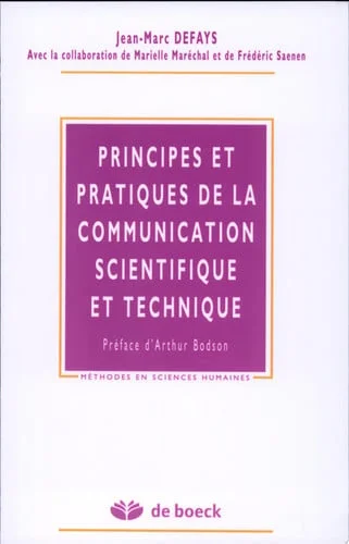 Cover of Principes et pratiques de la communication scientifique et technique