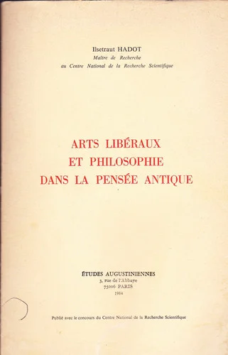 Cover of Arts libéraux et philosophie dans la pensée antique