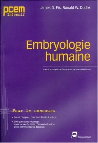 Cover of Embryologie humaine