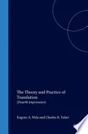 Cover of The theory and practice of translation