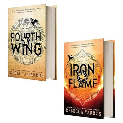 Cover of The Empyrean Series 2 Books Collection Set By Rebecca Yarros (Fourth Wing, Iron Flame)