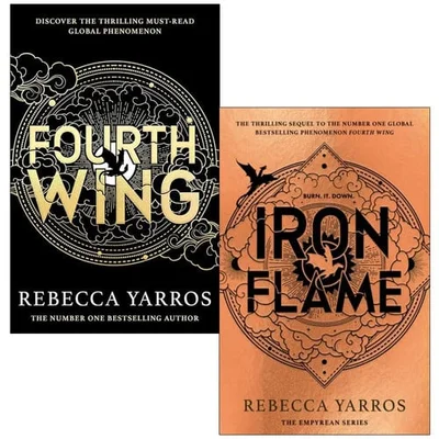 Cover of The Empyrean Series Collection 2 Books Set By Rebecca Yarros (Fourth Wing, Iron Flame)