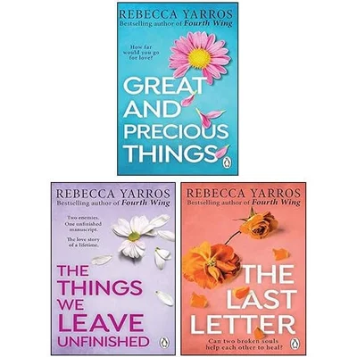 Cover of Rebecca Yarros 3 Books Collection Set (Great and Precious Things, The Last Letter, The Things We Leave Unfinished)