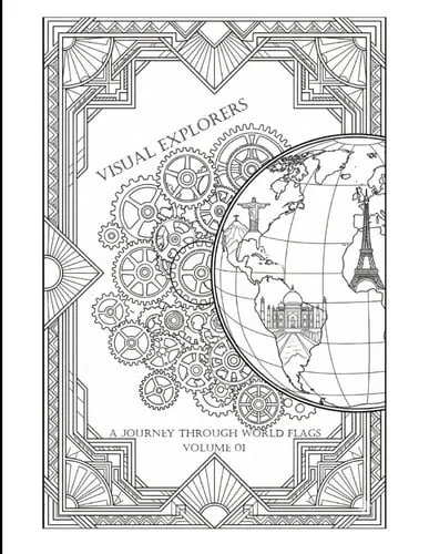 Cover of Visual Explorers: A Journey Through World Flags - Vol 01: The Geometry of Identity – A Technical and Psychological Exploration of Global Symbols.
