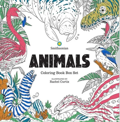 Cover of Animals: a Smithsonian Coloring Book Box Set