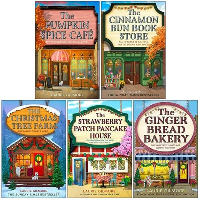 Cover of Dream Harbor Series 5 Book Collection Set- the Pumpkin Spice Café, the Cinnamon Bun Bookstore, the Christmas Tree Farm, the Strawberry Patch Pancake House, and the Gingerbread Bakery
