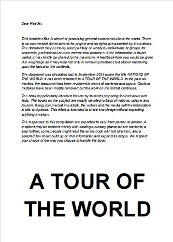 Cover of A TOUR OF THE WORLD
