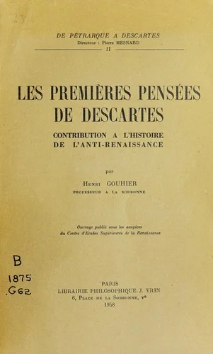 Cover of Les premières pensées de Descartes